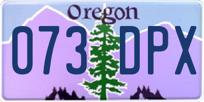 OR license plate 073DPX