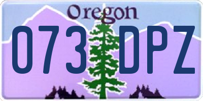OR license plate 073DPZ
