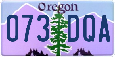 OR license plate 073DQA