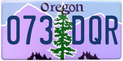 OR license plate 073DQR