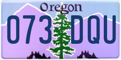 OR license plate 073DQU