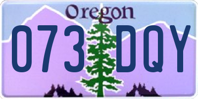 OR license plate 073DQY