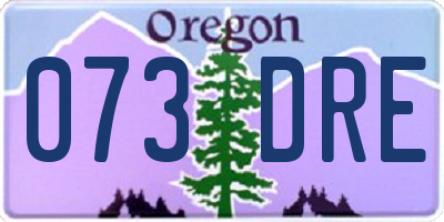 OR license plate 073DRE