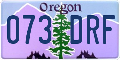 OR license plate 073DRF