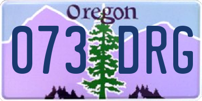 OR license plate 073DRG