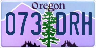 OR license plate 073DRH