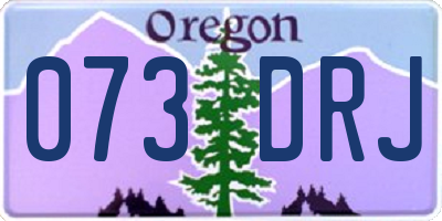 OR license plate 073DRJ