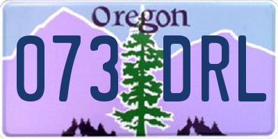 OR license plate 073DRL