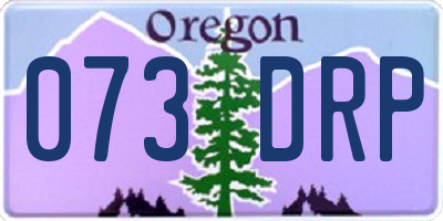 OR license plate 073DRP