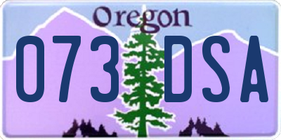 OR license plate 073DSA
