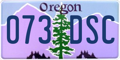 OR license plate 073DSC