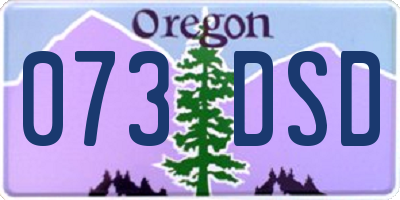 OR license plate 073DSD