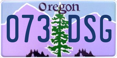 OR license plate 073DSG
