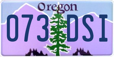 OR license plate 073DSI