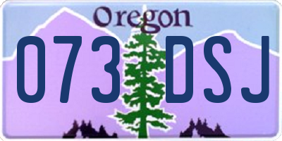 OR license plate 073DSJ