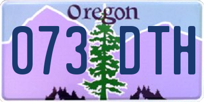 OR license plate 073DTH