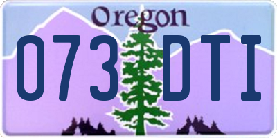 OR license plate 073DTI