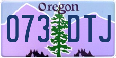OR license plate 073DTJ