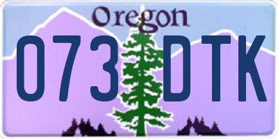 OR license plate 073DTK