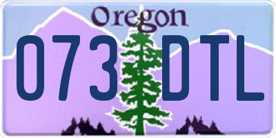 OR license plate 073DTL