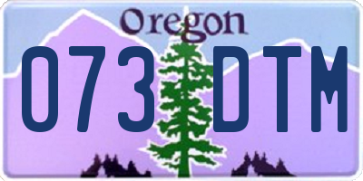 OR license plate 073DTM