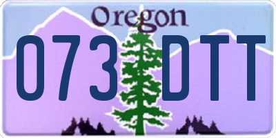 OR license plate 073DTT