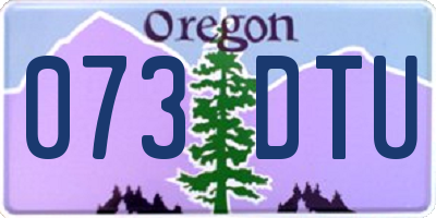 OR license plate 073DTU