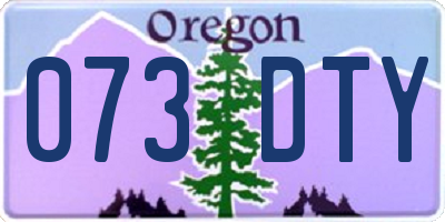 OR license plate 073DTY