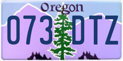 OR license plate 073DTZ