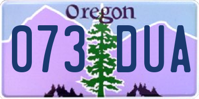 OR license plate 073DUA