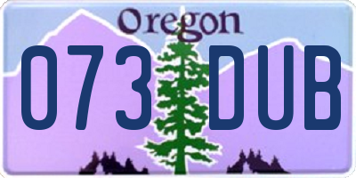 OR license plate 073DUB