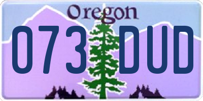 OR license plate 073DUD