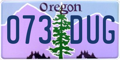 OR license plate 073DUG