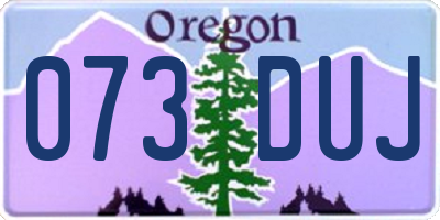 OR license plate 073DUJ