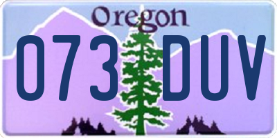 OR license plate 073DUV