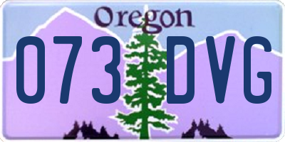 OR license plate 073DVG