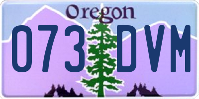 OR license plate 073DVM