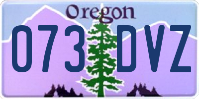 OR license plate 073DVZ