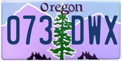 OR license plate 073DWX