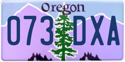 OR license plate 073DXA