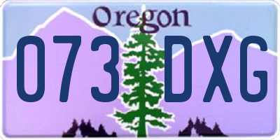 OR license plate 073DXG