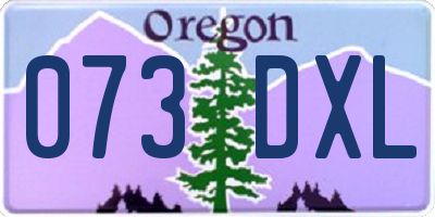 OR license plate 073DXL