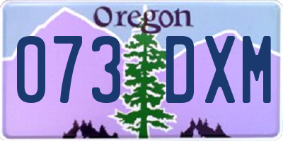 OR license plate 073DXM