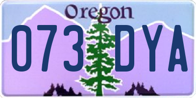 OR license plate 073DYA