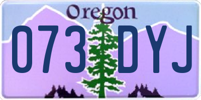 OR license plate 073DYJ
