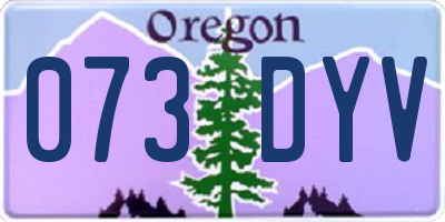 OR license plate 073DYV