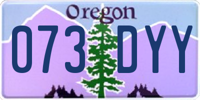 OR license plate 073DYY