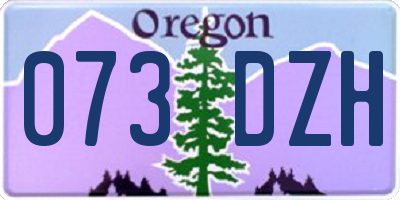 OR license plate 073DZH