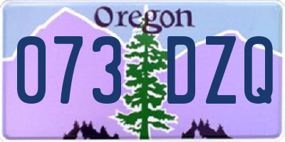 OR license plate 073DZQ