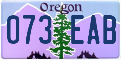 OR license plate 073EAB